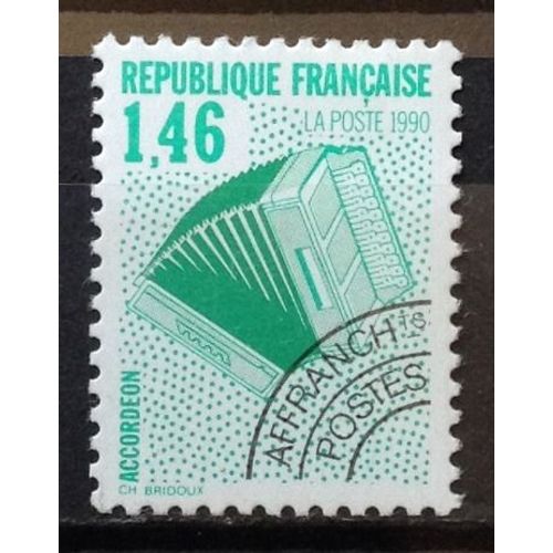 Préoblitéré Instruments De Musique - Accordéon 1,46 Vert (Impeccable N° 206) Neuf** Luxe (= Sans Trace De Charnière) - France Année 1990 - N17915