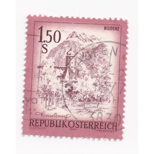 Timbre Autriche : Bludenz, Vorarlberg, 1,5 S