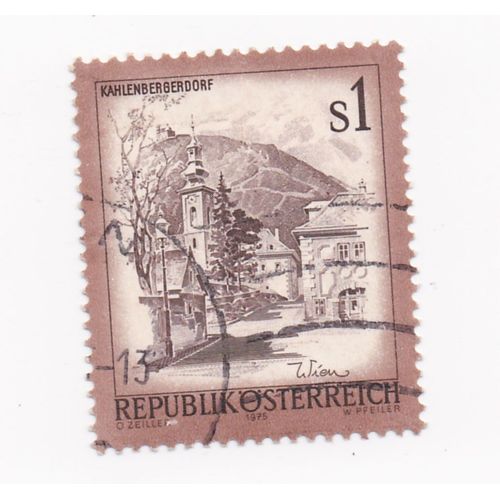 Timbre Autriche : Republik Österreich, Kahlenbergerdorf Wien, 1s