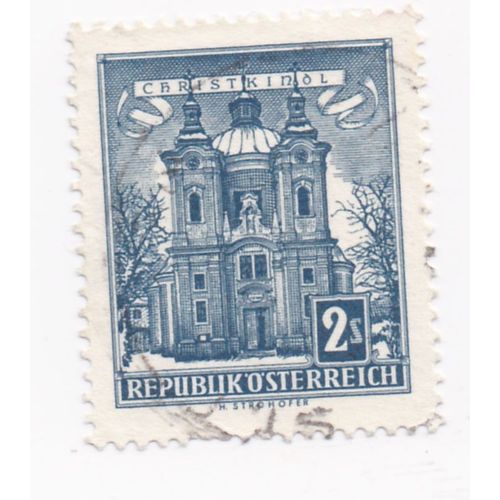 Timbre Autriche : Republik Österreich, Église De L'enfant Jésus ( Christkindl ), 2 S