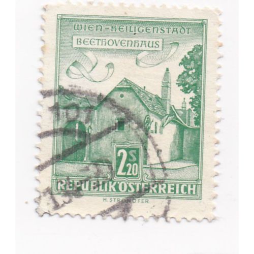 Timbre Autriche : Republik Österreich, Wieniheiligenstadt Beethovenhaus ( Maison De Beethoven ), 2,20 S