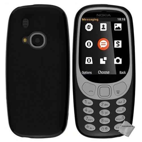 Housse Etui Coque Pochette Silicone Gel Fine Pour Nokia 3310 (2017) + Film Ecran - Noir