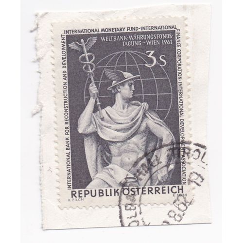 Timbre Autriche : Republik Österreich, Weltbank Wärungsfonds-Tagung Wien 1961 (Fond International Pour La Reconstruction Et Le Développement), 3 S