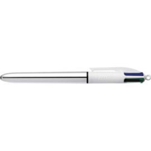Bic Stylo-Bille 4 Couleurs Shine Argent