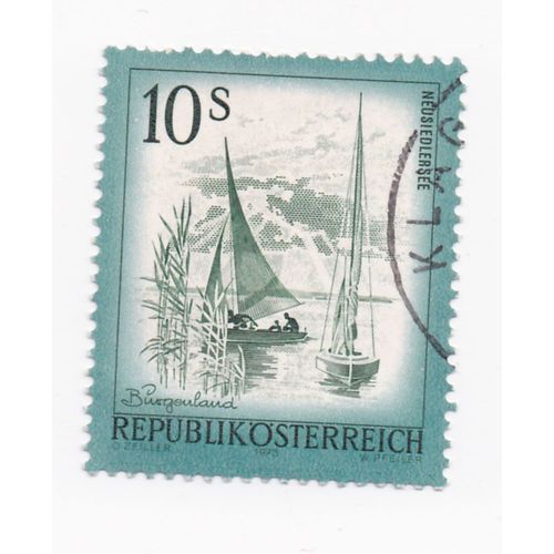Timbre Autriche : Republik Österreich, Neusiedlersee, Bürgenland, 10 S