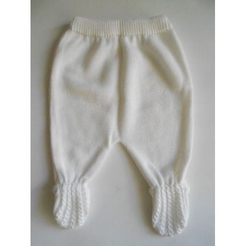 Pantalon Blanc Avec Pieds - Naissance
