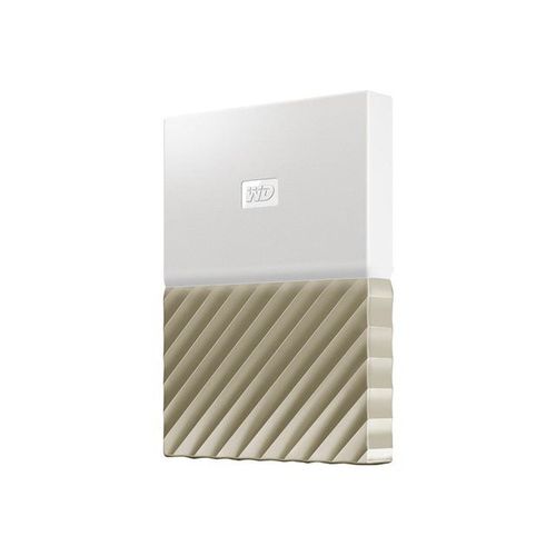 WD My Passport Ultra WDBTLG0010BGD - Disque dur - chiffré - 1 To - externe (portable) - USB 3.0 - AES 256 bits - or blanc