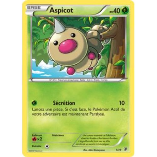 Carte Pokémon Aspicot 1/12 Holographique