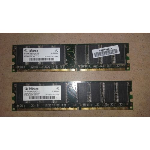 MEMOIRE RAM DDR 512MO 400MHZ CL3 PC3200