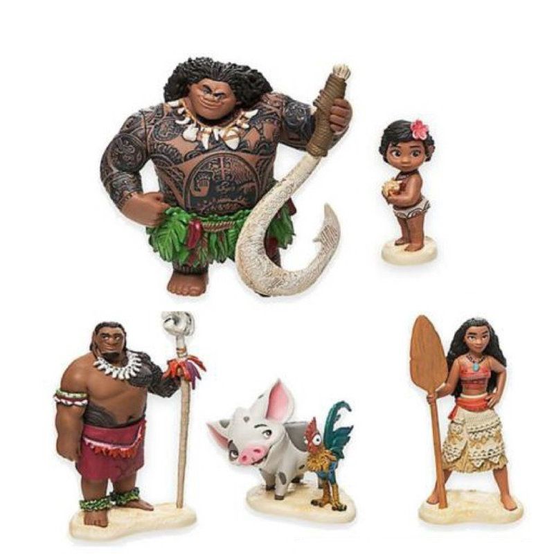 Ensemble Complet Moana Figurines Maui Enfant En Bas Age Moana Chef Tui Pua Et Hei Hei Moana Princesse Vaiana Jouets Poupee P Rakuten