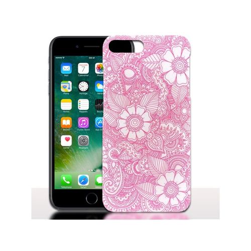 Coque Rigide Iphone 7 Plus Floral Rose - Protection Smartphone 5.5 Pouces