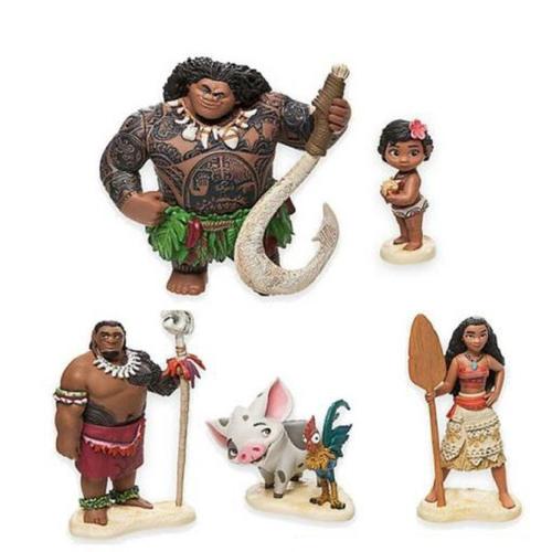 Ensemble Complet Moana Figurines   Maui, Enfant En Bas Âge Moana, Chef Tui, Pua Et Hei Hei, Moana Princesse   Vaiana Jouets Poupée P