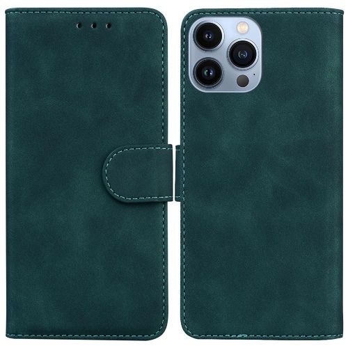 Flip Étui Pour Iphone 15 Pro Max Magnétique Cuir Pu Premium Support De Support Fente Pour Carte - Vert