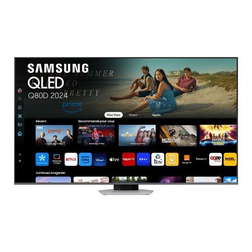 TV QLED Samsung TQ85Q80D 216 cm 4K Smart TV 2024 Argent éclipse