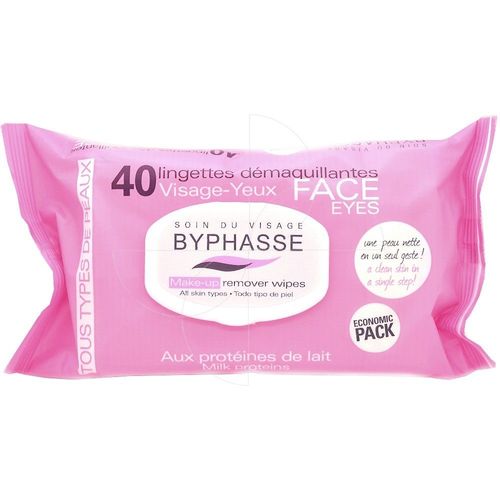 Byphasse - Lingettes Démaquillantes Visage & Yeux - Tous Types De Peaux X40 