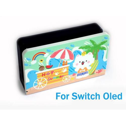 Coque De Protection En Cristal Pour Console Nintendo Switch Oled Ns Coque Mignonne Étui Rigide Support De Chargeur Tv S6