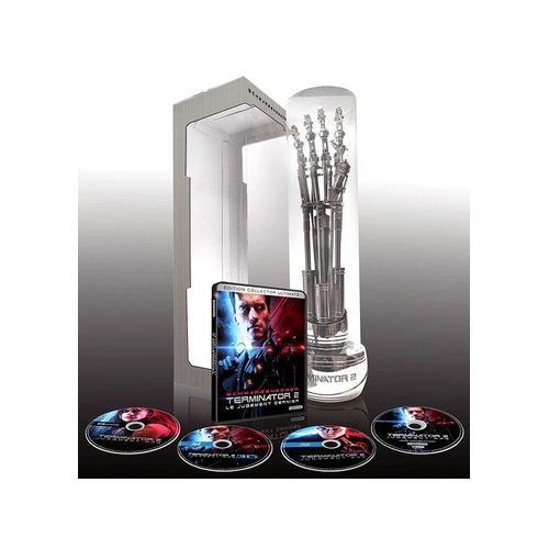Terminator 2 - Édition Collector Ultimate Limitée Numérotée - 4k Ultra Hd + Blu-Ray 3d + Blu-Ray 2d + Bande Originale + Bras T-800