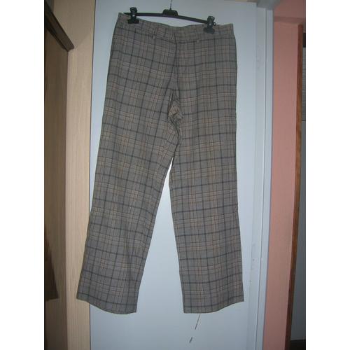 Pantalon Zara 65% Polyester,35% Coton 44 Multicolore