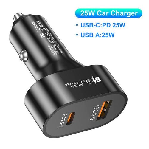 Chargeur Usb Pd Rapide Pour Voiture Pour Iphone 14 13 12 Mini Pro Max Qc3.0 Affichage Numérique Pour Ordinateur Portable Samsung Huawei