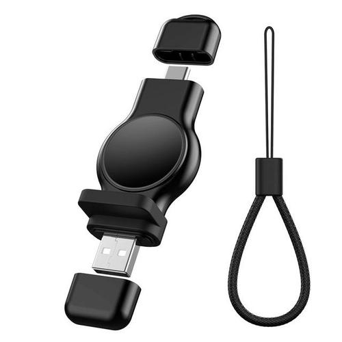 Tkey Chargeur Usb Sans Fil Pour Montre Samsung Galaxy Watch 4 Usb-A Usb-C Station De Charge Rapide Magnétique Portable