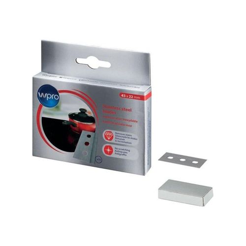 Wpro BLA014 - Boîte de 10 lames en acier inoxysable pour grattoir