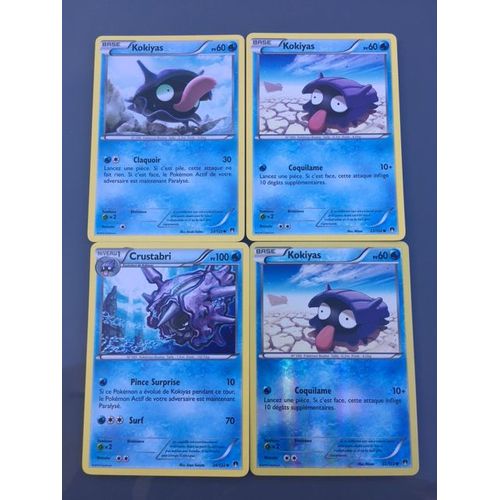 2x Kokiyas 60pv (22/122) + Kokiyas 60pv (23/122) + Crustabri 100pv (24/122) Pokemon