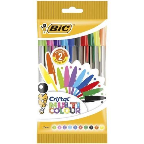 Bic Stylo-Bille Cristal Multicolor X10
