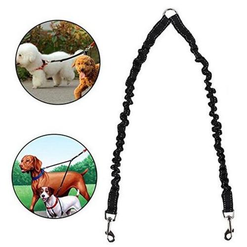 Tempsa Corde Traction Double Tête Connectable Pour Chien Animal Noir