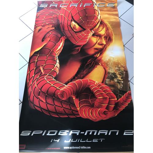 Spiderman 2 - Spider Man 2 - Sam Raimi - Tobey Maguire - Kirsten Dunst - 2004 - Affiche De Cinema Plastifiée Roulée 117x194 Cm