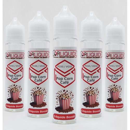 E-liquide Prêt à Booster 50ml LorLiquide - Pop Corn/Café