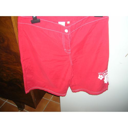 Short Billabong Polyester Taille À Plat 42 Cm Rouge