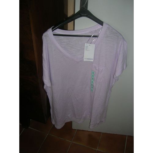 T-Shirt C&a Manches Courtes 60% Coton,40% Viscose M Mauve