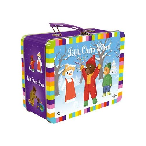 Petit Ours Brun - Coffret : Fait Des Farces + Fait Du Roller + À L'école + Le Noël De Petit Ours Brun + Les Comptines Et Histoires De Petit Ours Brun - Valisette Métal