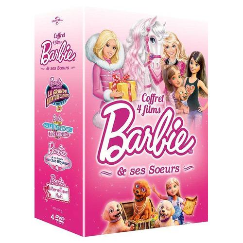 Barbie Et Ses Soeurs - Coffret : Au Club Hippique + La Grande Aventure Des Chiots + À La Recherche Des Chiots + Un Merveilleux Noël - Pack