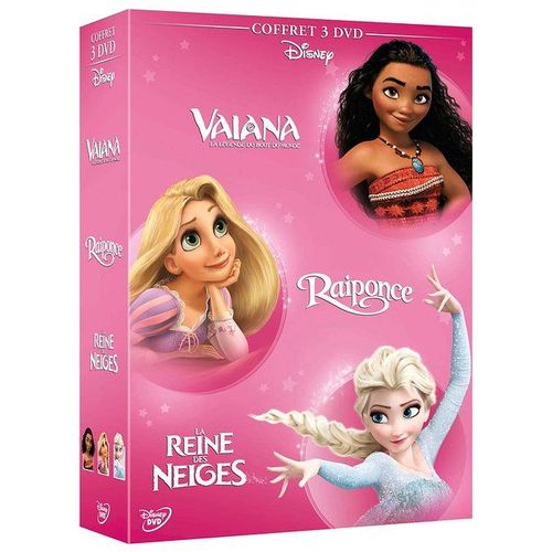 Vaiana, La Légende Du Bout Du Monde + Raiponce + La Reine Des Neiges - Pack