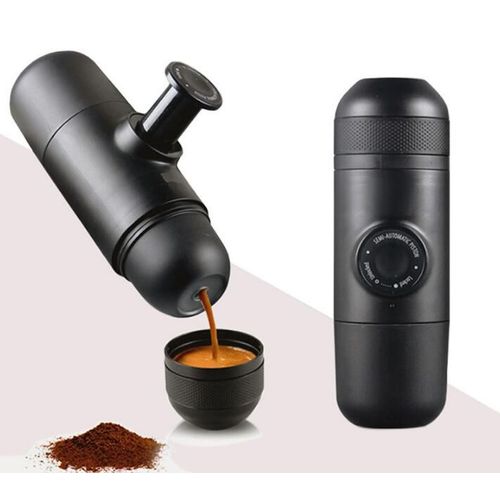 Mini Portable Compact Manuel Machine À Expresso Noir Main Cafetière Café Monnayeur Machine