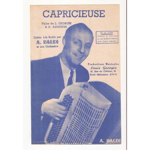 Capricieuse - Valse De Georgin & Augustin - Piano-Accordéon