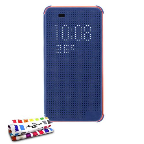 Coque Case Htc Desire 820 Bleu Dot View Design Silicone Rigide (Tpu)