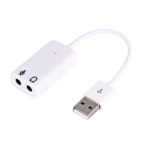 YOINS® Adaptateur audio USB carte son USB USB 7.1 canaux USB externe avec prise jack 3,5 mm pour ordinateur portable Windows Linux Vista Mac OS