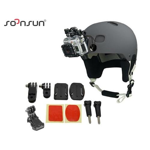 YOINS® GoPro Helmet Front Mount pour Go Pro Hero 4 3 2 GoPro Accessoires avec ajustement Support d'adhésif courbé J-Hook Buckle