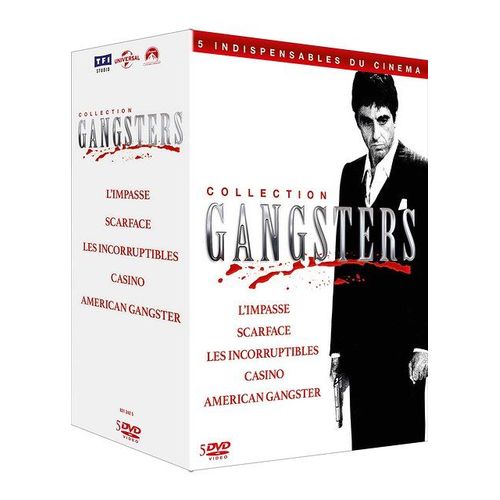 Collection Gangsters : Les Incorruptibles + Scarface + American Gangsters + L'impasse + Casino - Pack