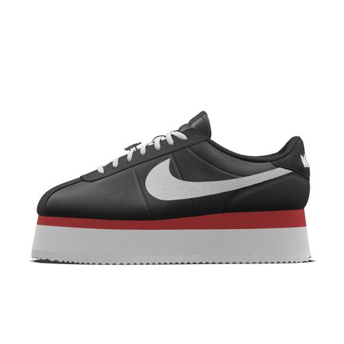 Chaussure Personnalisable Nike Cortez Platform Unlocked By You Pour Femme - Noir - 3232380997 - 36