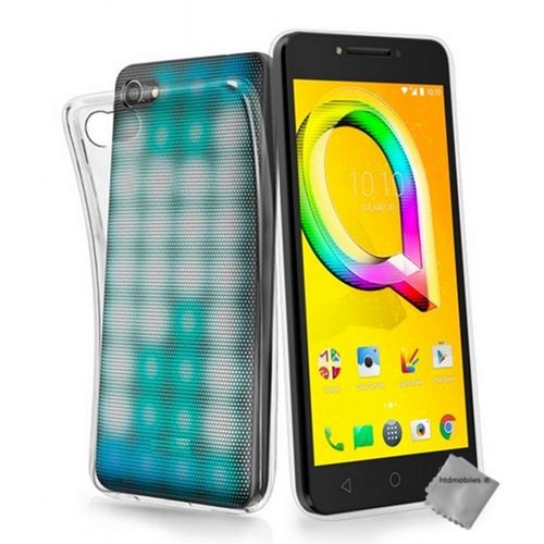 Housse Etui Coque Silicone Gel Fine Alcatel A5 Led + Verre Trempe - Transparent Tpu