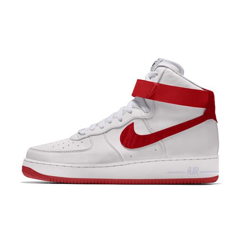 Chaussures Personnalisable Nike Air Force 1 High By You Pour Rouge 9317480012