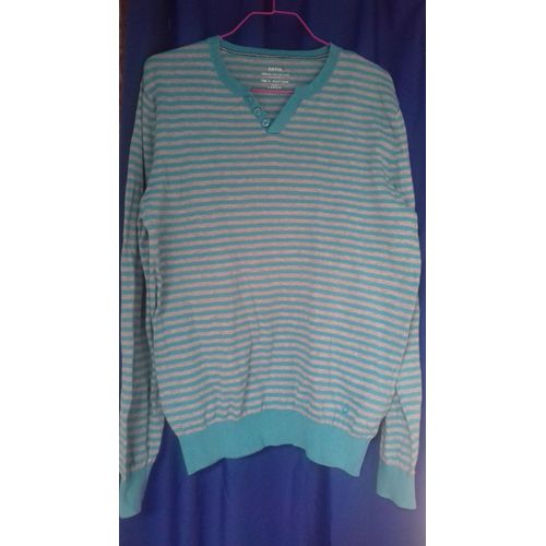 Pull Celio Homme 42 Bleu Rayé