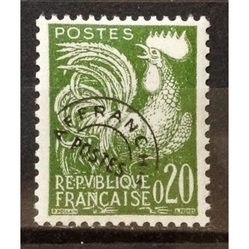 Préoblitéré Coq 0,20 Vert (Très Joli N° 120) Neuf* - Cote 3,00€ - France Année 1960 - N18100