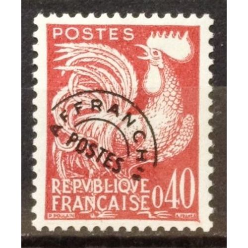 Préoblitéré Coq 0,40 Rouge-Brun (Très Joli N° 121) Neuf* - Cote 11,00€ - France Année 1960 - N18101