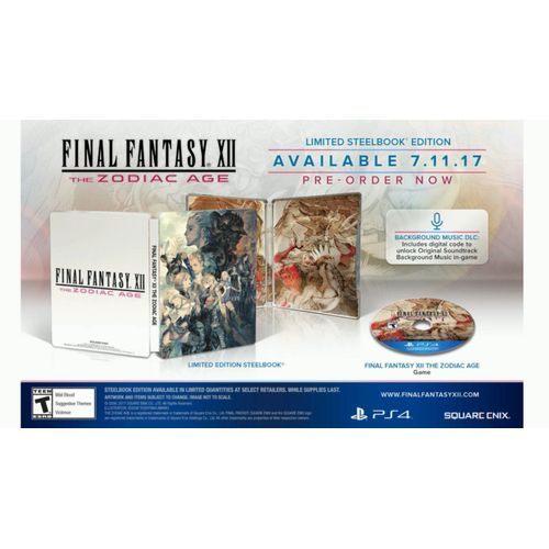 Final Fantasy Xii - The Zodiac Age - Edition Limitée Steelbook Ps4