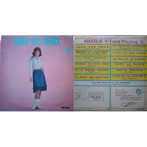 Sheila Vinyle Sp 33 Tours B 77.742 L Tous Les Deux 4° Disques