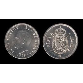 Pièce De 5 Peseta Espagne 1975 Juan Carlos